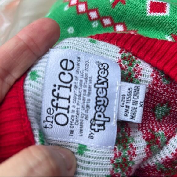Tipsy Elves Men's The Office Dwight Christmas Sweater Size XL Holiday Party - Picture 3 of 3